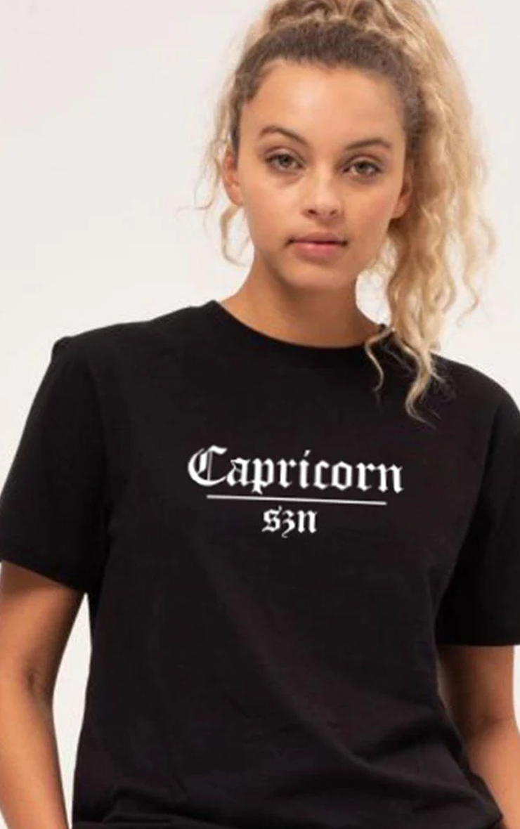 Star Sign Celestial Szn ✨Premium Comfortable Oversized Black T-Shirt