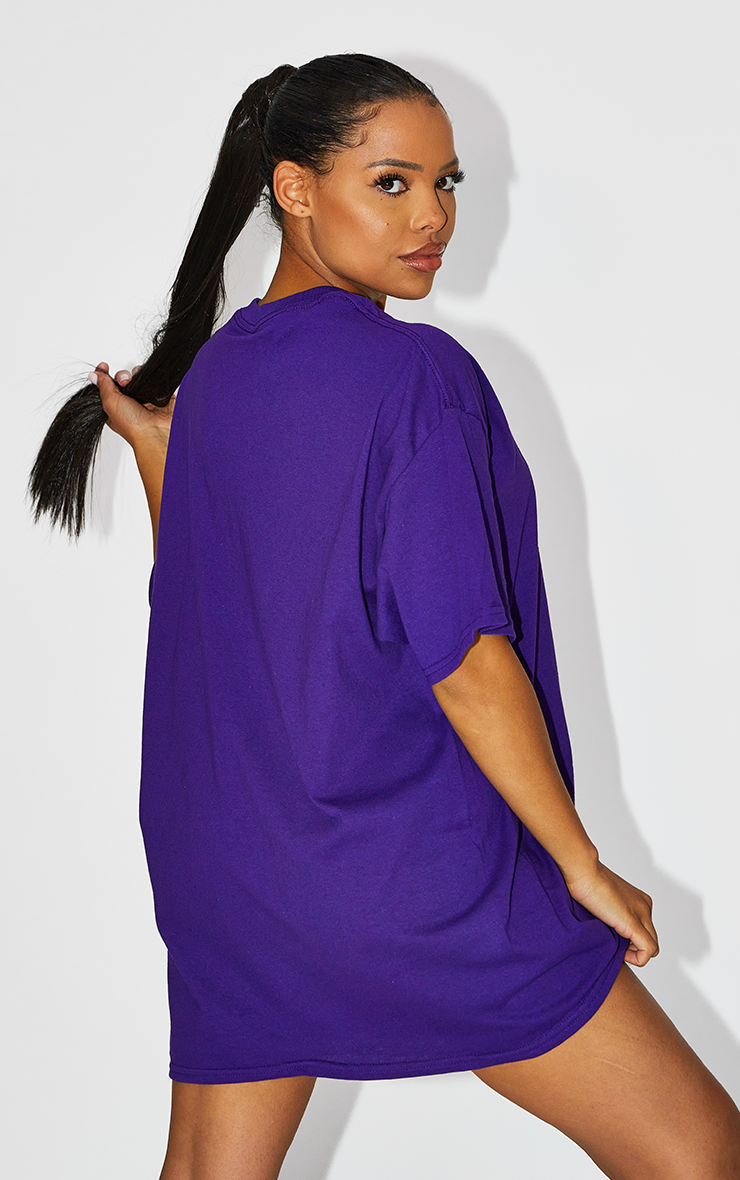 Fallen Angel No More Broken Hearts Purple Oversized T-Shirt