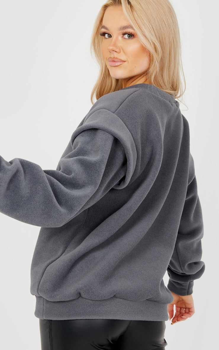 Charcoal Thick Fleece Sweatshirt