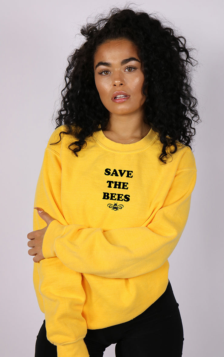 Save the Bees Yellow Sweatshirt