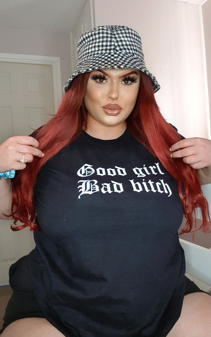 Plus Size Good Girl Bad Bxtch Black T-Shirt