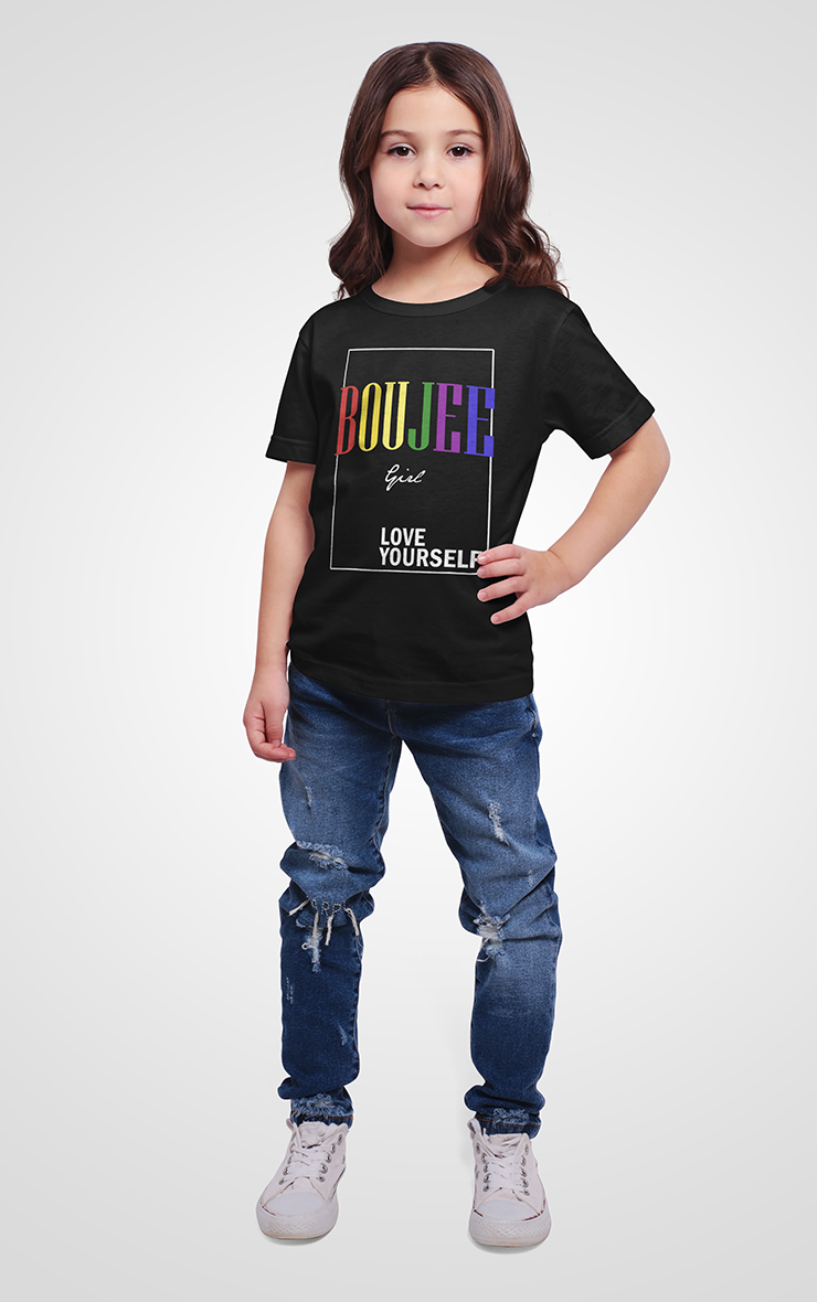 Boujee Girl Love Yourself Black Kids Unisex Children's T-Shirt