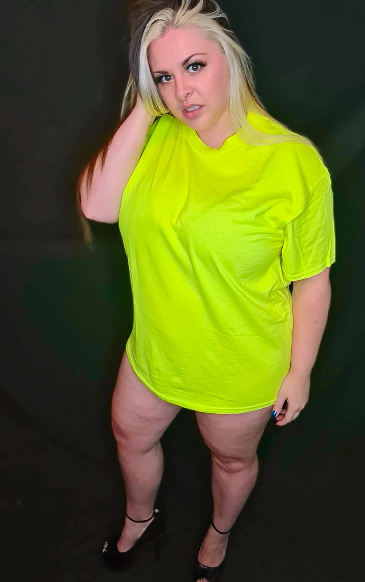 Plus Size Neon Yellow Festival T-Shirt