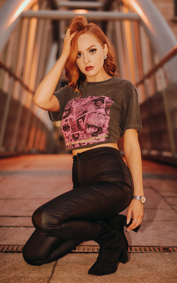 Only Accept Apologies In Cash £££ 💵 Charcoal T-Shirt