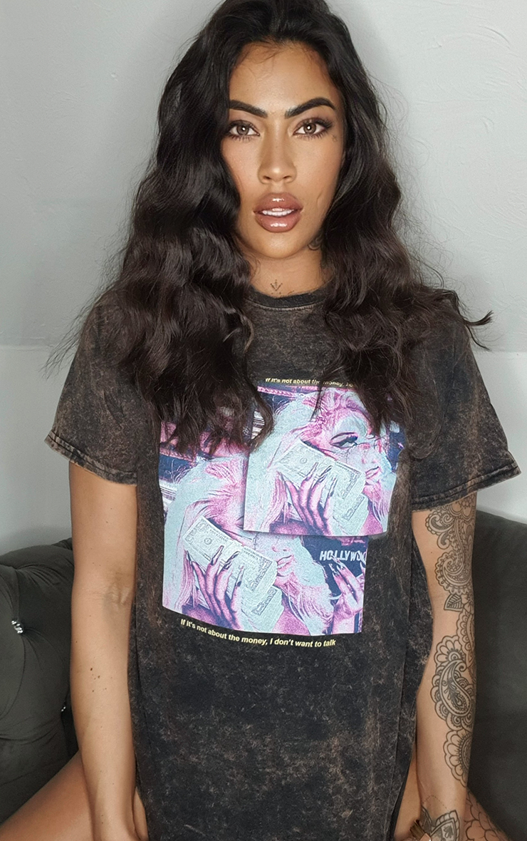 If It's Not About The Money I Don't Wanna Talk Acidwash Premium Dyed T-Shirt