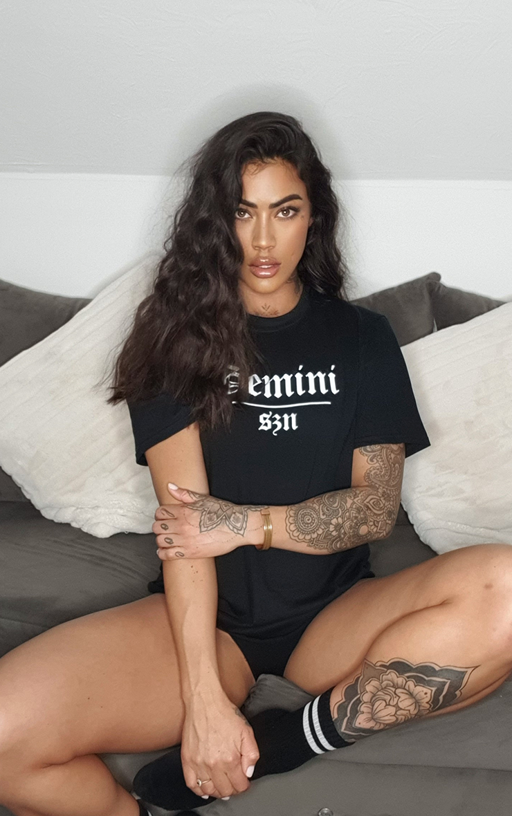 Gemini Szn Star Signs Season Black T-Shirt