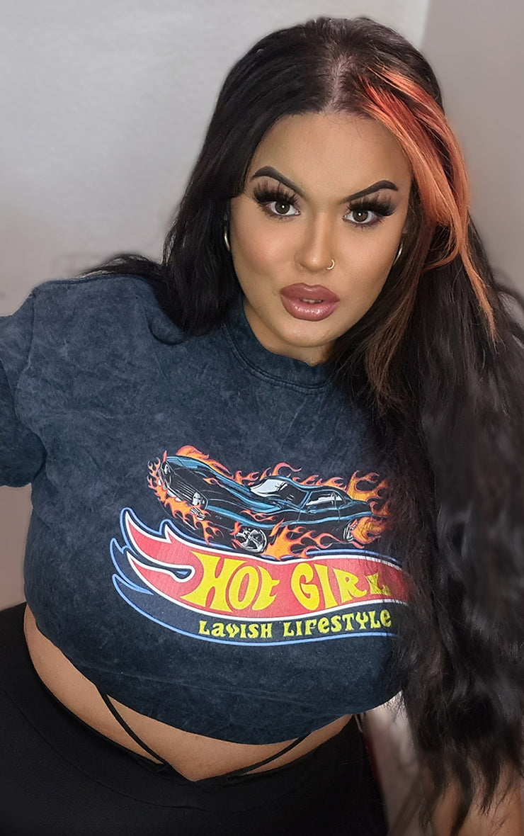 Plus Size Hot Girls Lavish Lifestyle Stone Wash T-Shirt