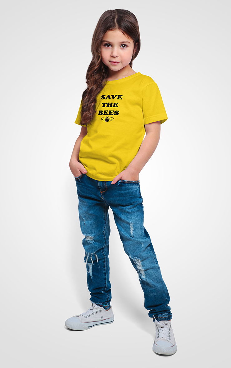 Save The Bees yellow Unisex Kids Unisex Children's T-Shirt