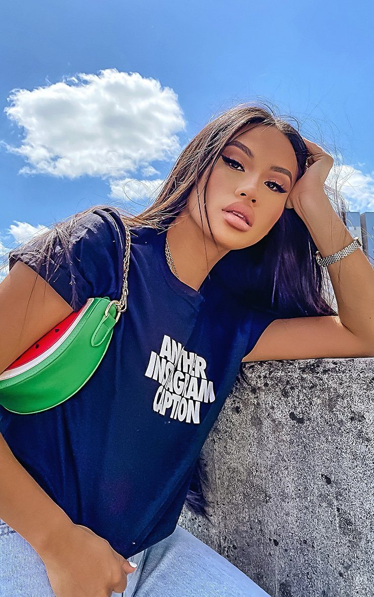 Another Instagram Caption Black T Shirt Splashy