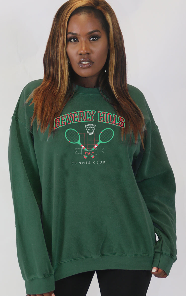 Beverly Hills Tennis Club Royal Green Sweatshirt