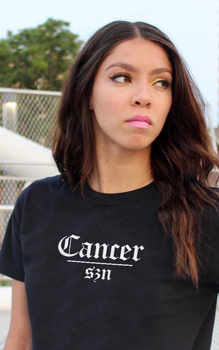 Cancer Szn Star Signs Season Black T-Shirt T-Shirt Splashy 