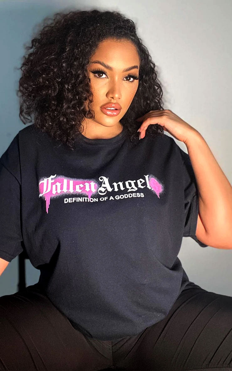 Fallen Angel Definition of a Goddess Black T-Shirt