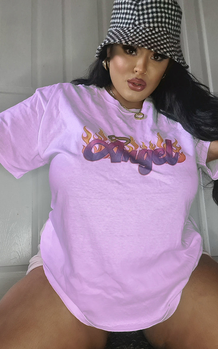 Plus Size Sweet Angel 👼👼 Lilac T-Shirt