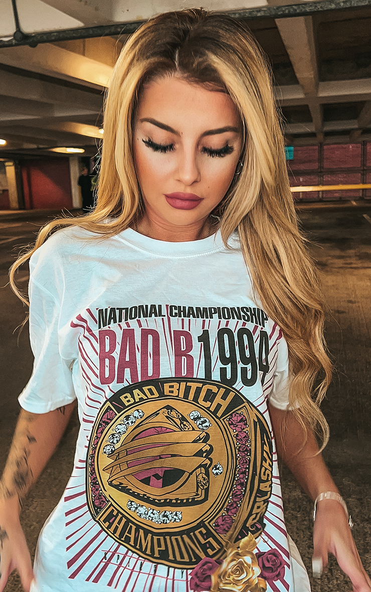 Bad B Championship Ring 💍💍 White T-Shirt