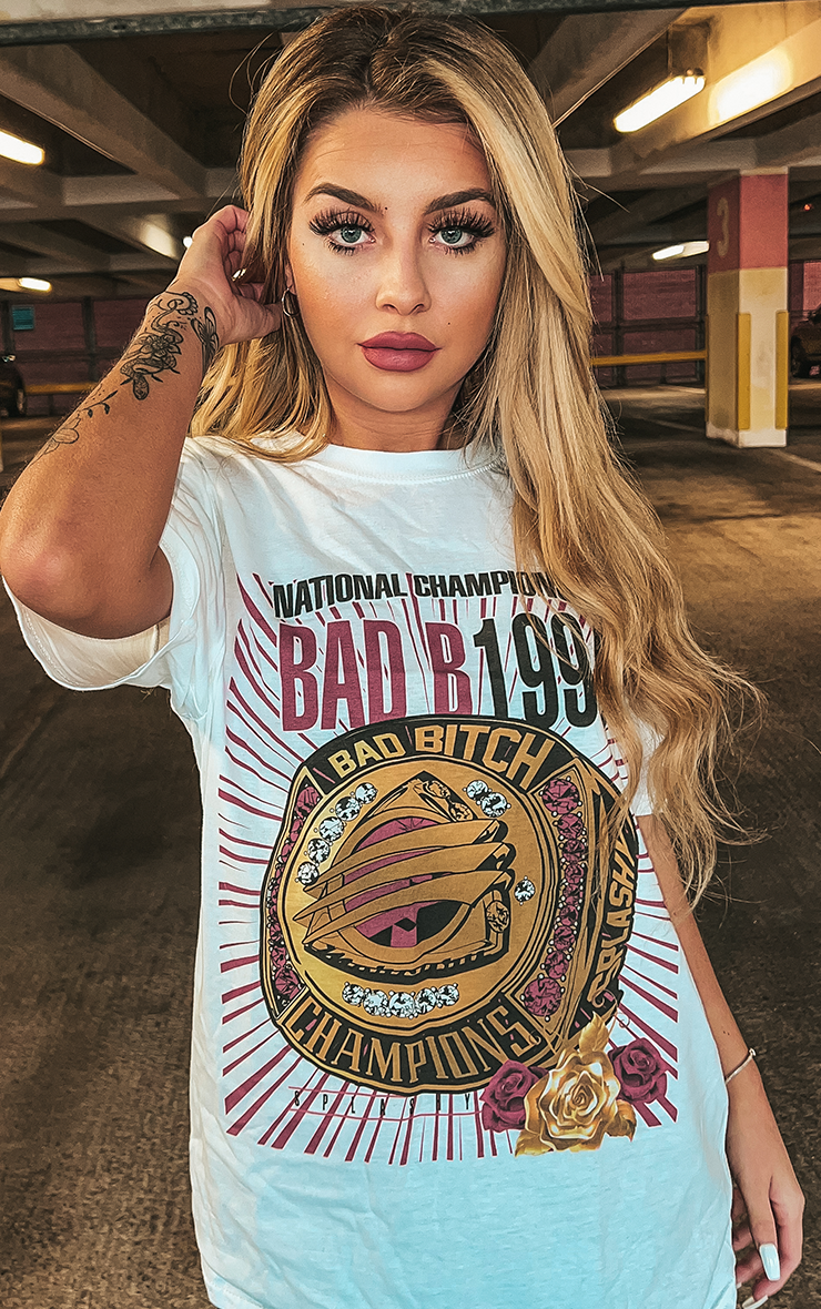 Bad B Championship Ring 💍💍 White T-Shirt