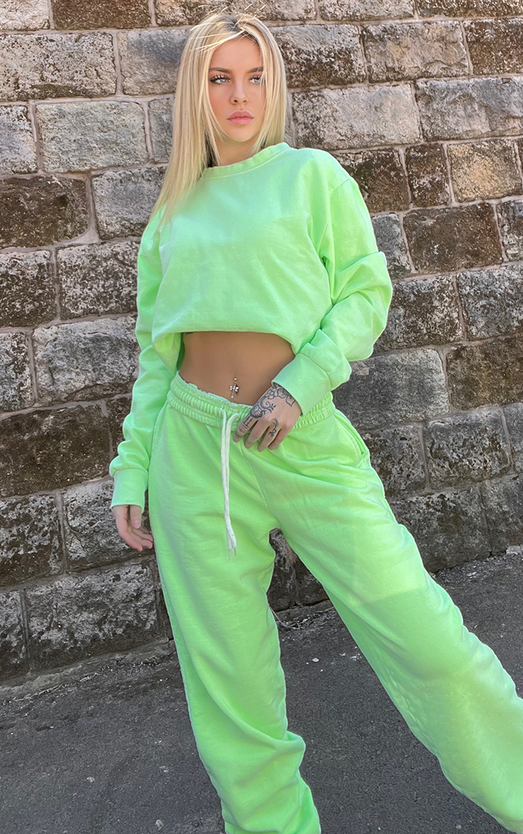 Neon Co-Ord Tracksuit Festival Sweatshirt/Joggers Set