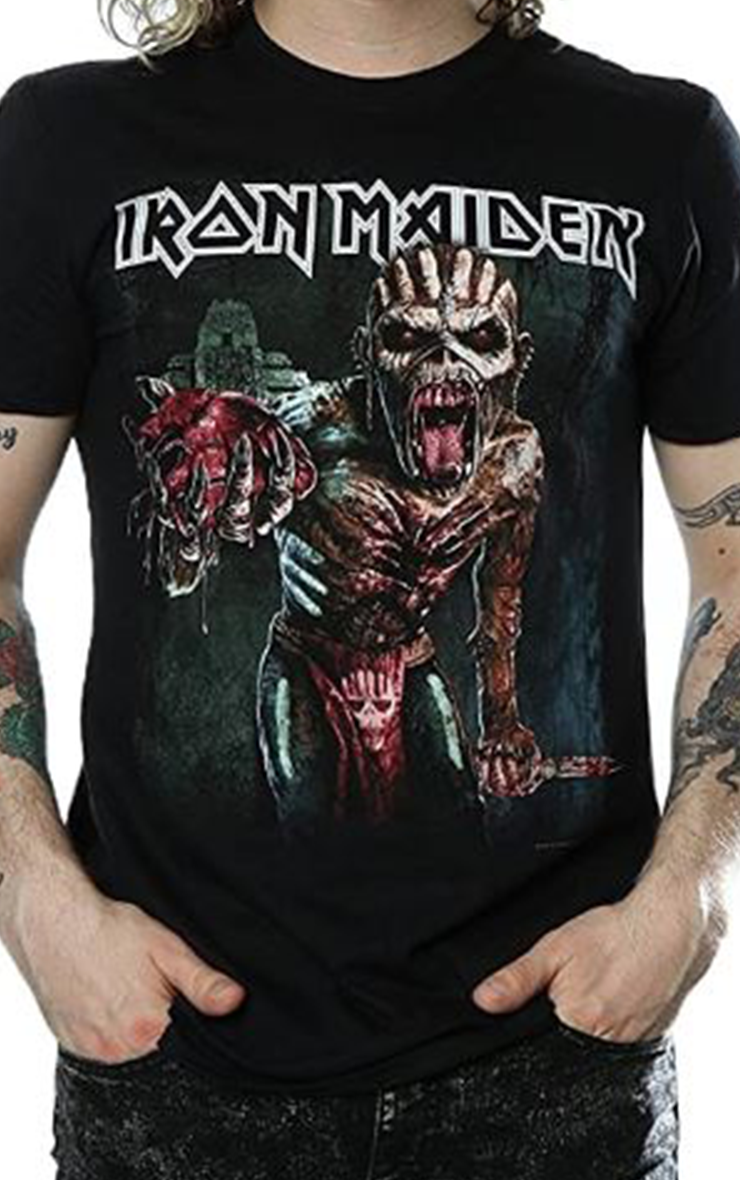 Iron Maiden Book of Souls European Tour Mens Black T-Shirt
