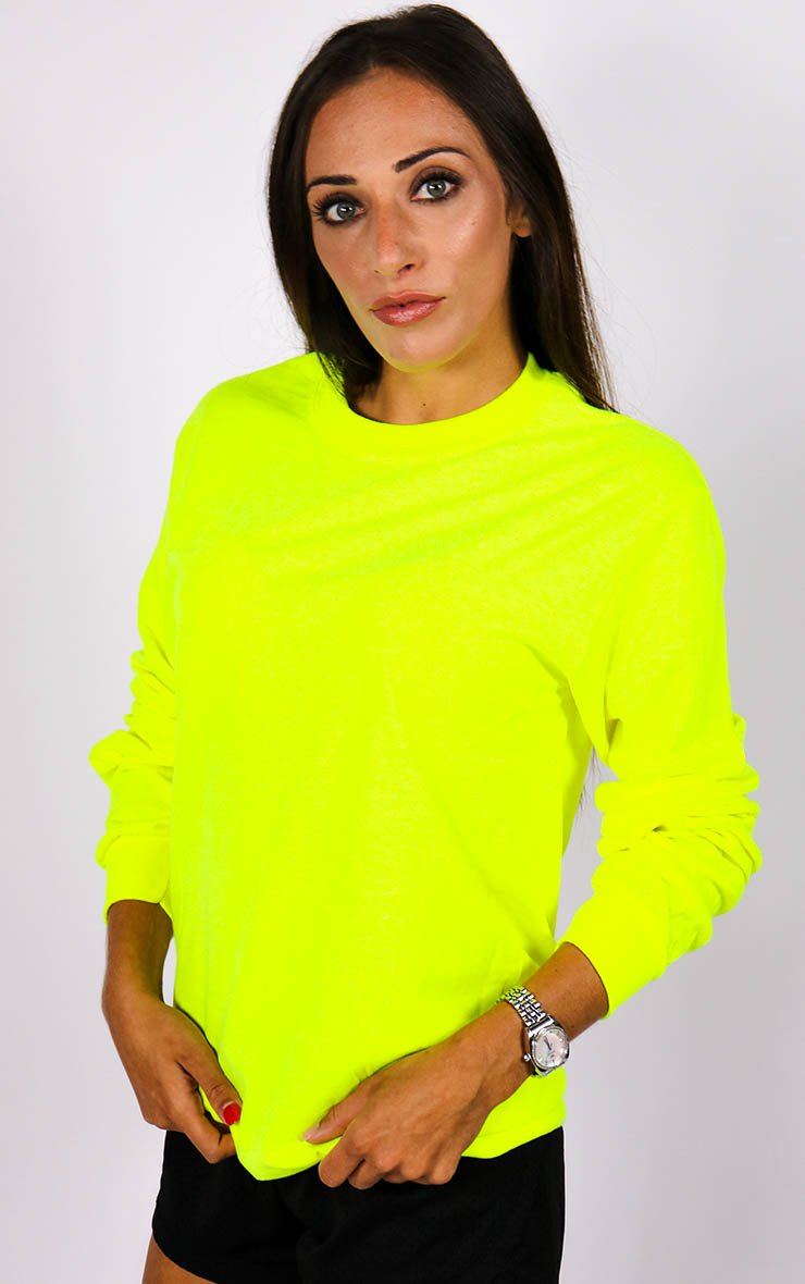 Longsleeve Neon Yellow Festival T-Shirt T-Shirt Splashy 