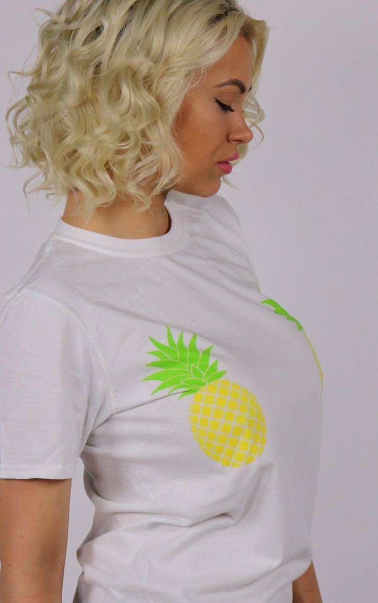 Play With My Pineapples White T-Shirt T-Shirt Splashy 