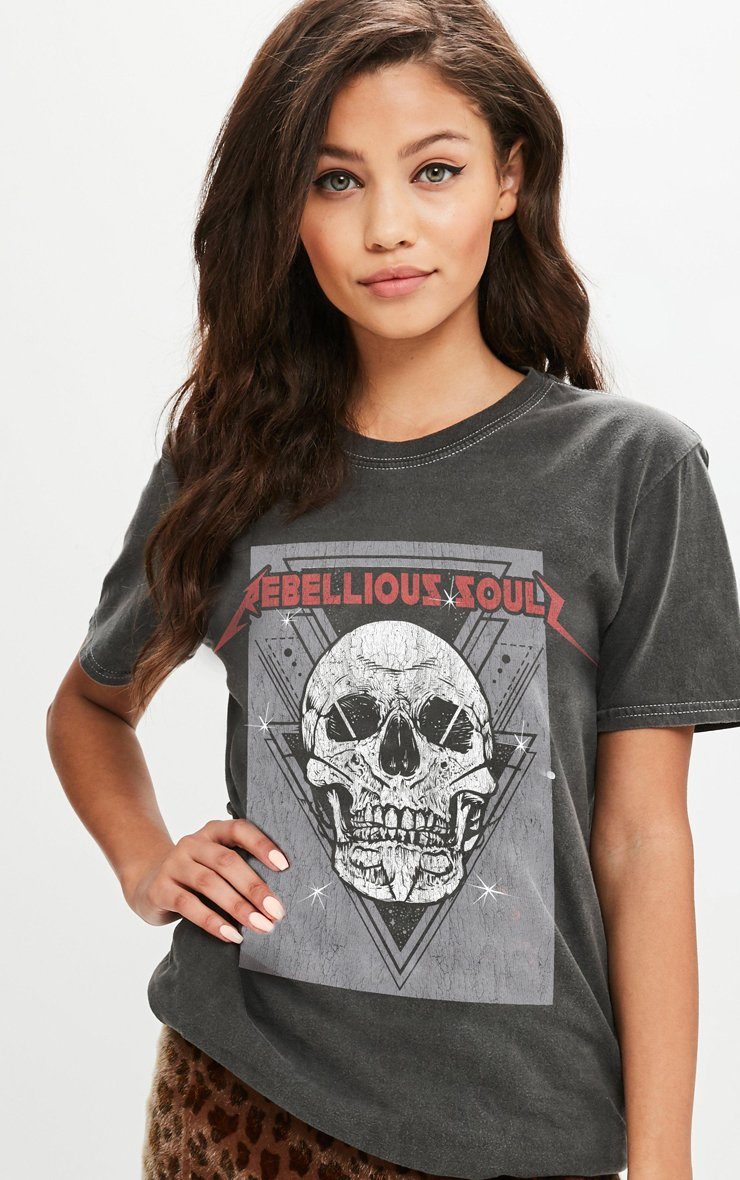 Rebellious Soul Charcoal Tee T-Shirt T-Shirt Splashy 