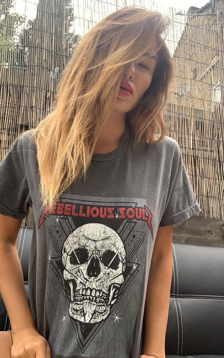 Rebellious Soul Charcoal Tee T-Shirt T-Shirt Splashy 