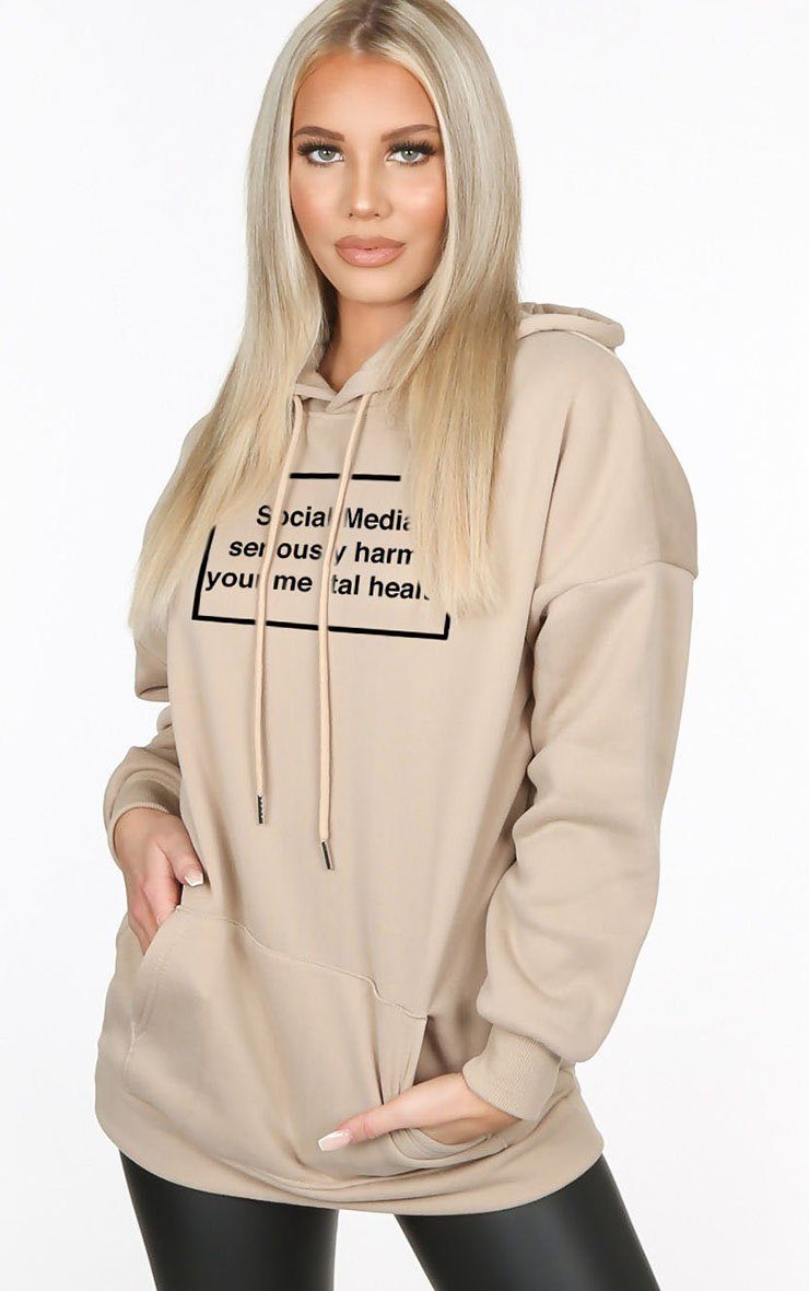 Social Media Serious Harms your Mental Health Sand Hoodie Hoodie Splashy 