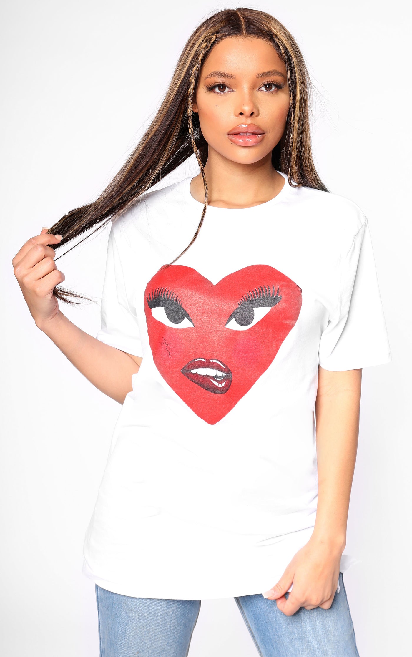 Broken Hearts Club White T-Shirt