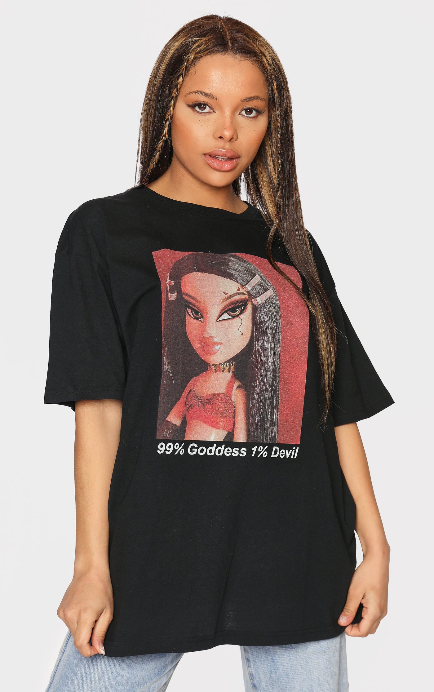 99% Goddess 1% Devil Black T-Shirt