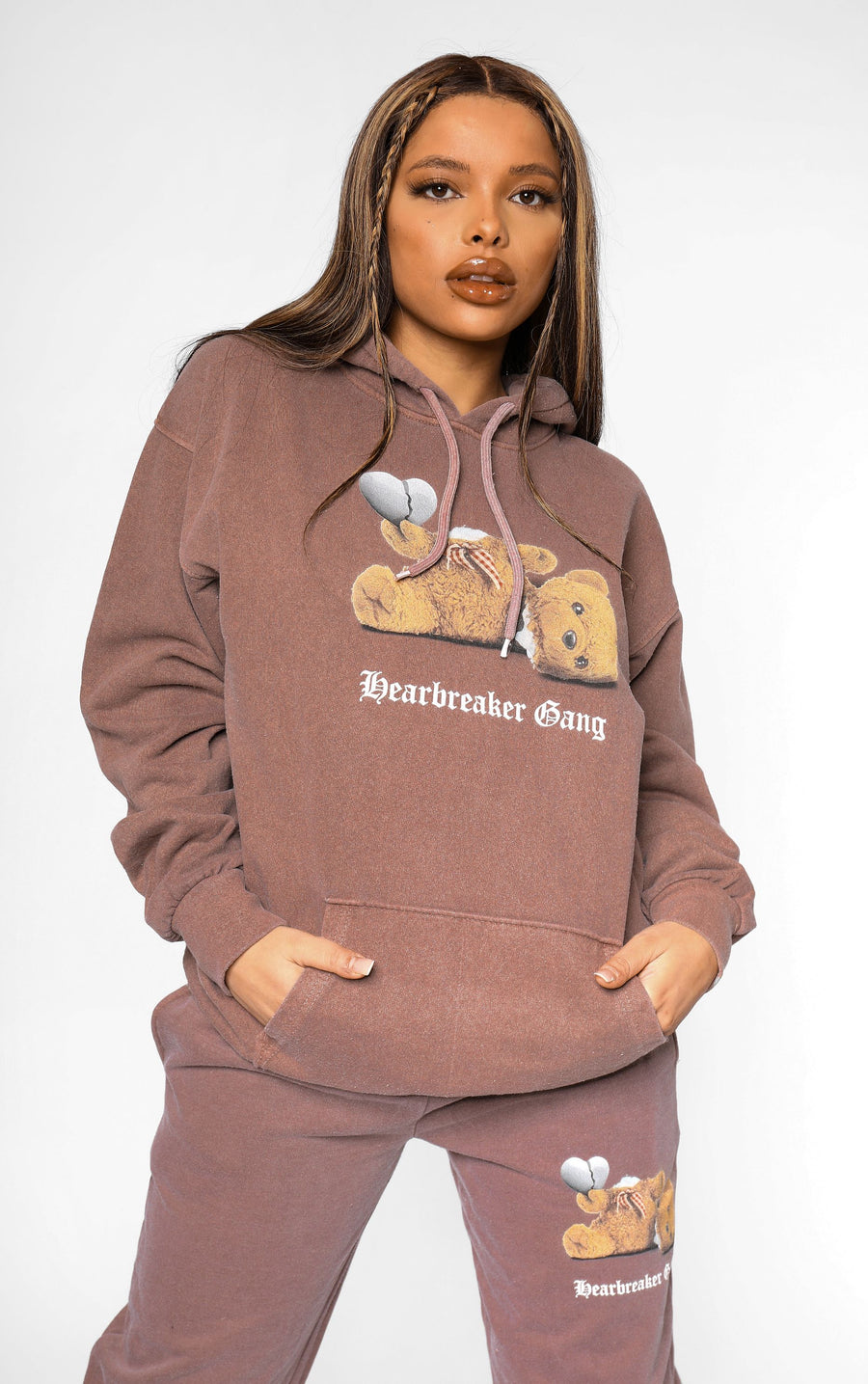 Heartbreaker Gang Teddy Bear Chocolate Hoodie