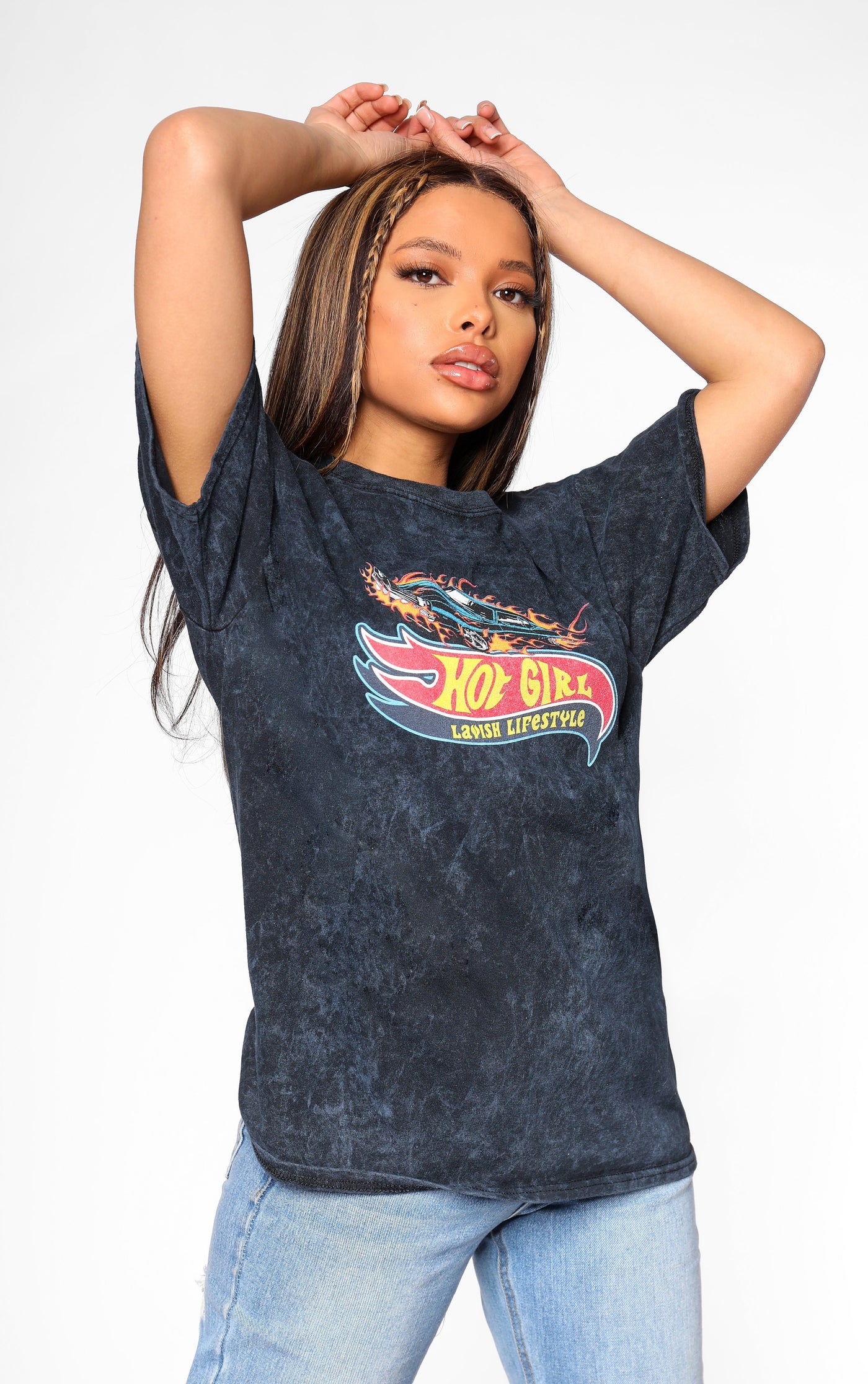 Hot Girls Lavish Lifestyle Stone Wash T-Shirt