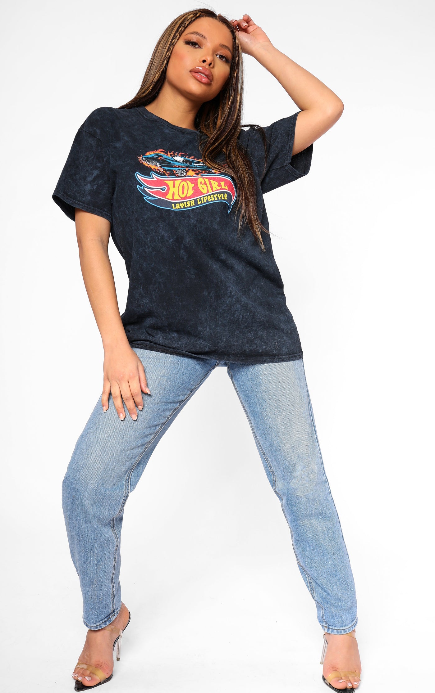 Hot Girls Lavish Lifestyle Stone Wash T-Shirt