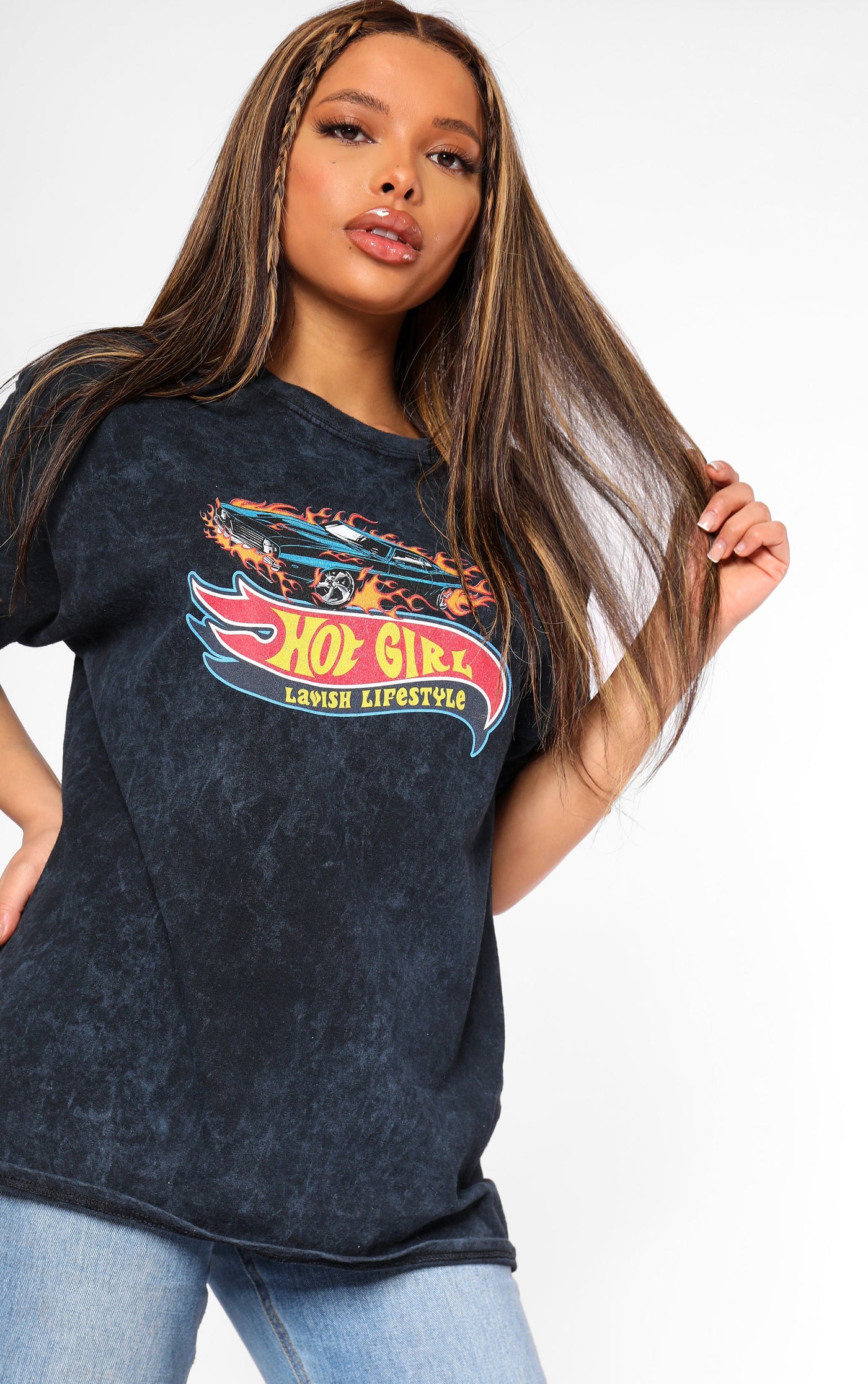 Hot Girls Lavish Lifestyle Stone Wash T-Shirt