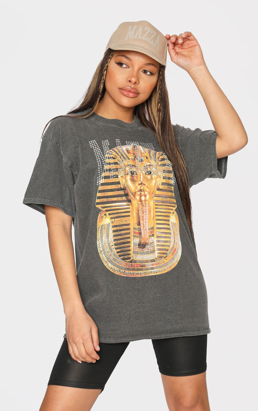 Supreme Ruler Pharaoh 🔥🔥 Mazza Diamante 💎💎Washed Charcoal T-Shirt