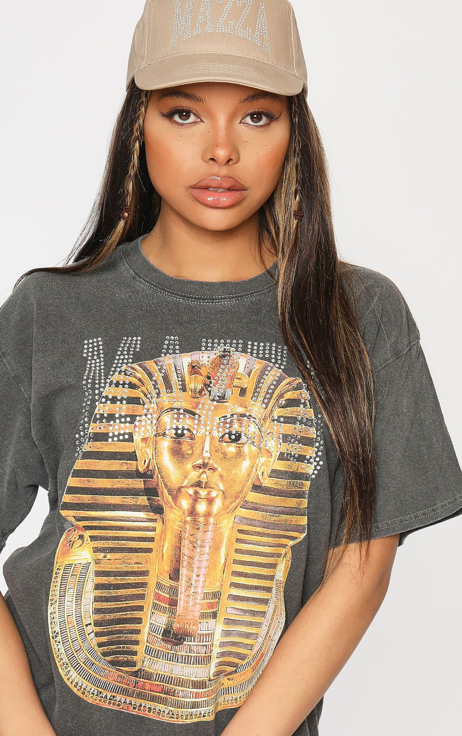 Supreme Ruler Pharaoh 🔥🔥 Mazza Diamante 💎💎Washed Charcoal T-Shirt