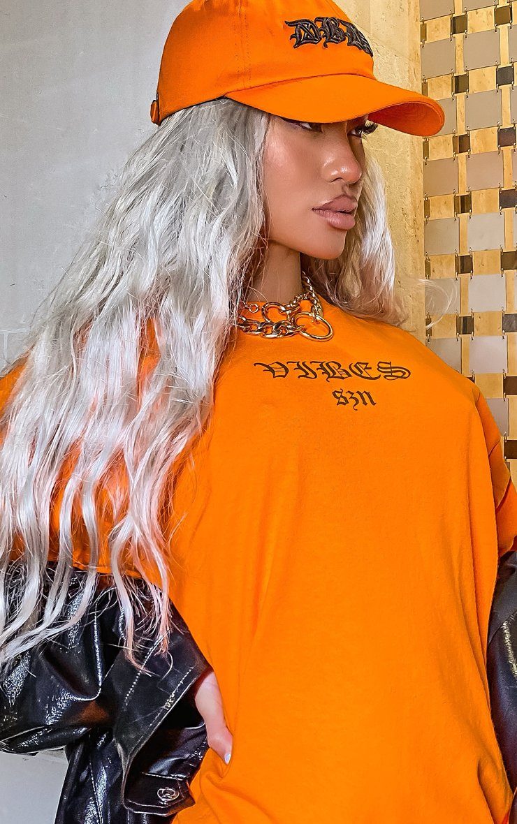 Vibes Szn Neon Orange Summer T-Shirt T-Shirt Splashy 
